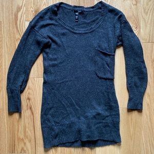 Aqua Cashmere Sweater Dress - Grey